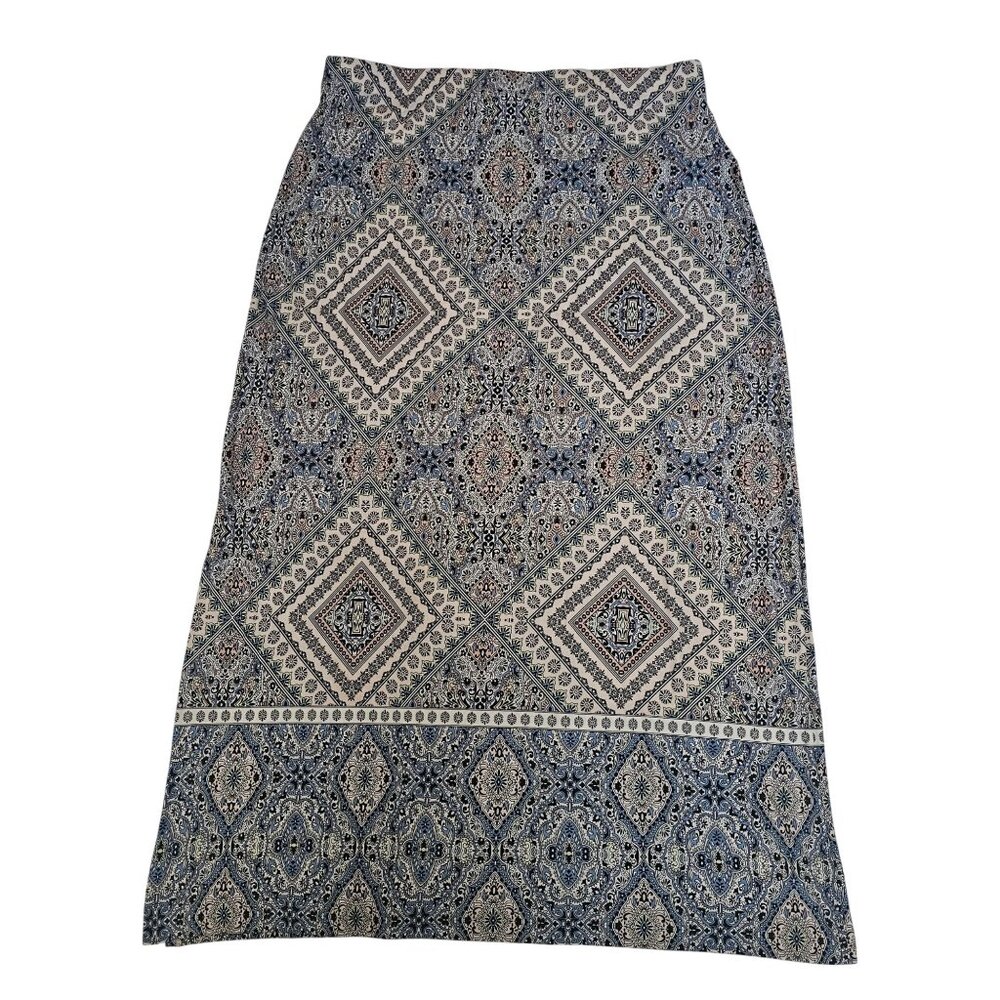 Chico's Multicolor Printed Column Design A-line Maxi Skirt Size 2/US (12-14) - Picture 4 of 11